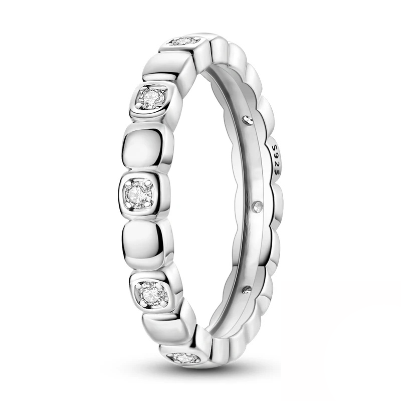 Bague Sertie de Zirconium – Anneau Élégant Style Joaillerie