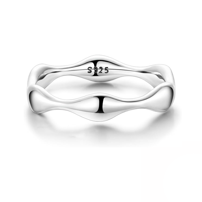 Bague Ondulation Anneau Minimaliste & Moderne