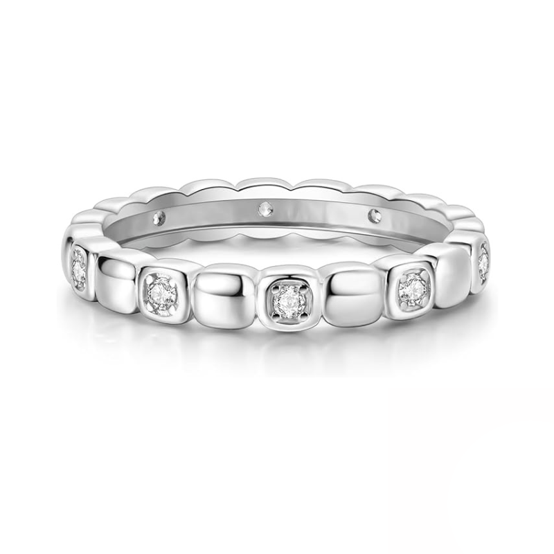 Bague Sertie de Zirconium – Anneau Élégant Style Joaillerie