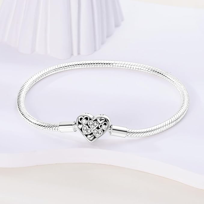 Bracelet Cœur Cristal – Élégant & Romantique