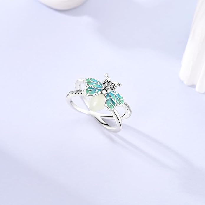 Bague Aile Enchantée avec Émail Coloré et Zircons