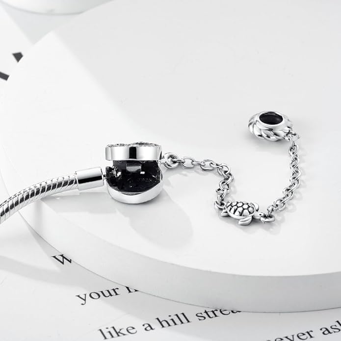 Bracelet “Océan Éternel” avec Chaîne de Sécurité – Coquillage & Étoile de Mer