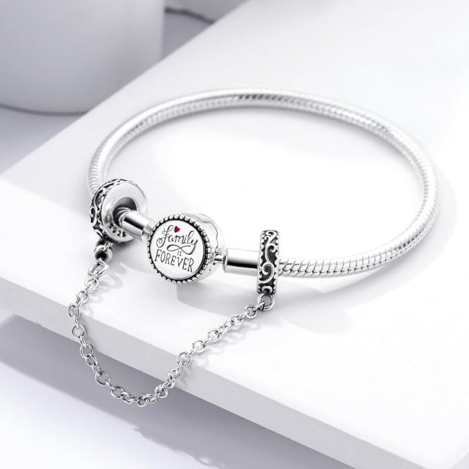 Chaîne de Sécurité Ornements Baroques – Élégance Sombre & Protection pour Bracelet