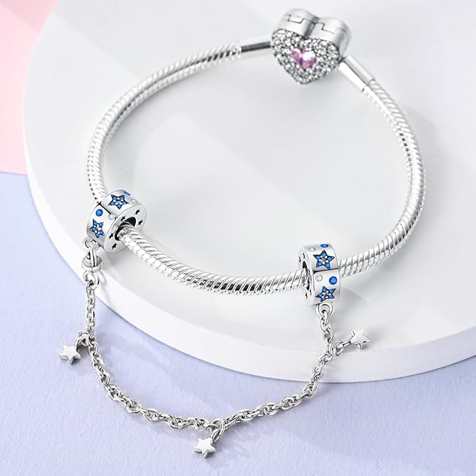 Chaîne de Sécurité Étoiles Célestes – Protection & Brillance Astrale