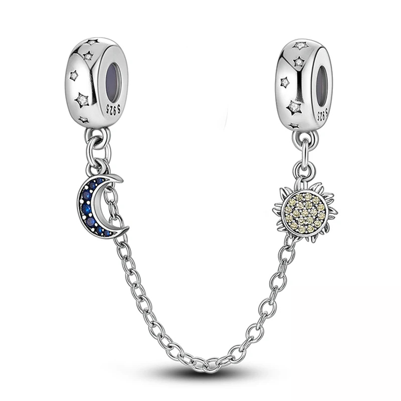 Chaîne de Sécurité Soleil & Lune – Équilibre, Harmonie & Protection