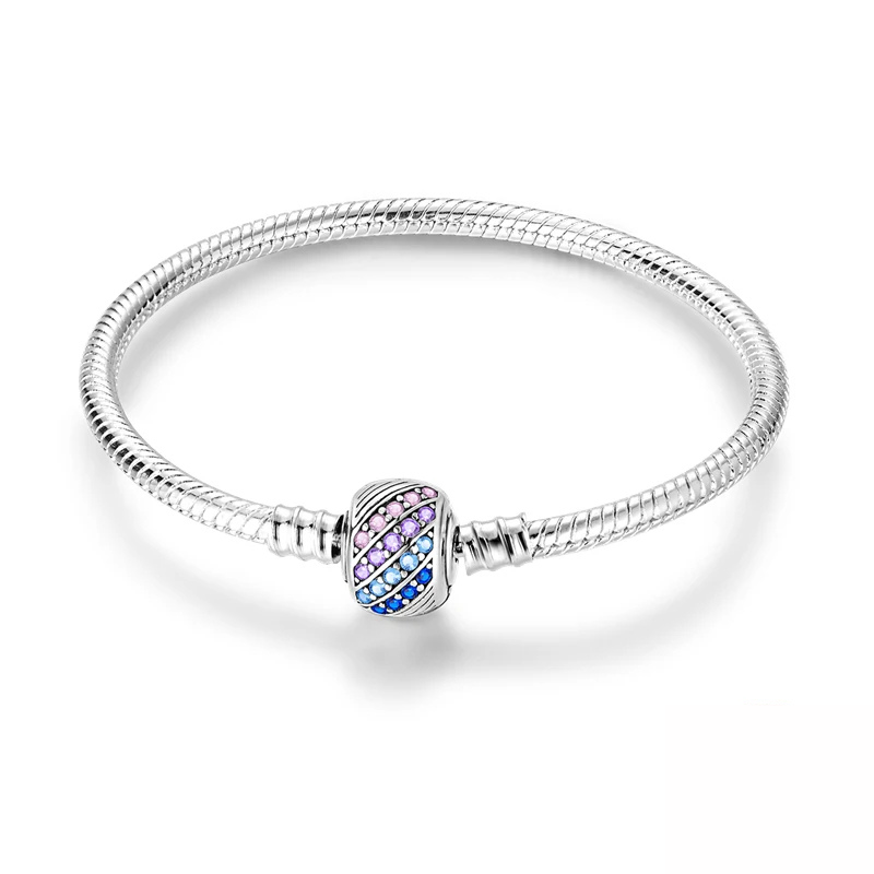 Bracelet Élégance Pastel – Cristaux Rose & Bleu, Féminité & Douceur