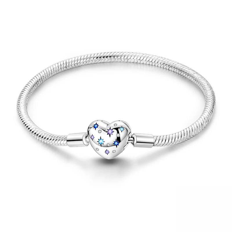 Bracelet Cœur & Étoiles – Éclat Cosmique & Élégance