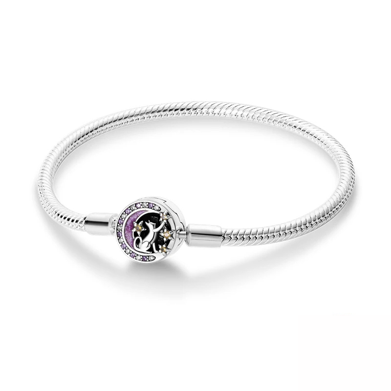 Bracelet Chat & Lune – Félin Mystique