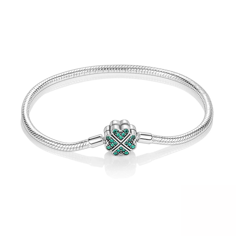Bracelet “Trèfle de Chance” – Porte-Bonheur Vert Émeraude