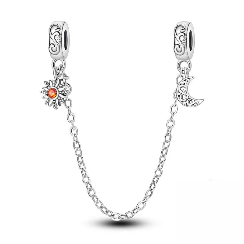 Chaîne de Sécurité Soleil & Lune Celtique – Protection & Harmonie pour Bracelet