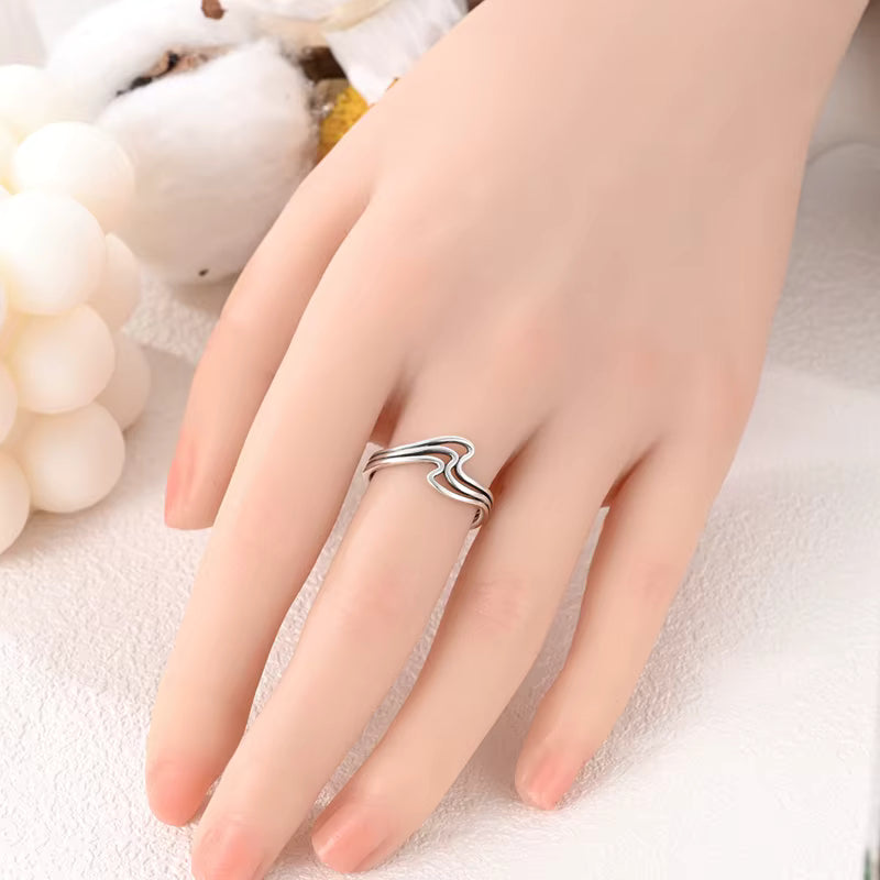 Bague Cœur Abstrait Minimaliste & Moderne