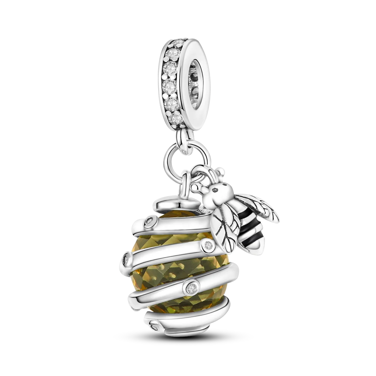 Charm Abeille & Ruche Dorée – Symbole de Douceur & d’Harmonie